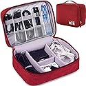 dealcase Electronics Organizer Waterproof Carrying Case - Durable Small Electronics Accessories Storage Bag Compatible Laptop Charger Various USB