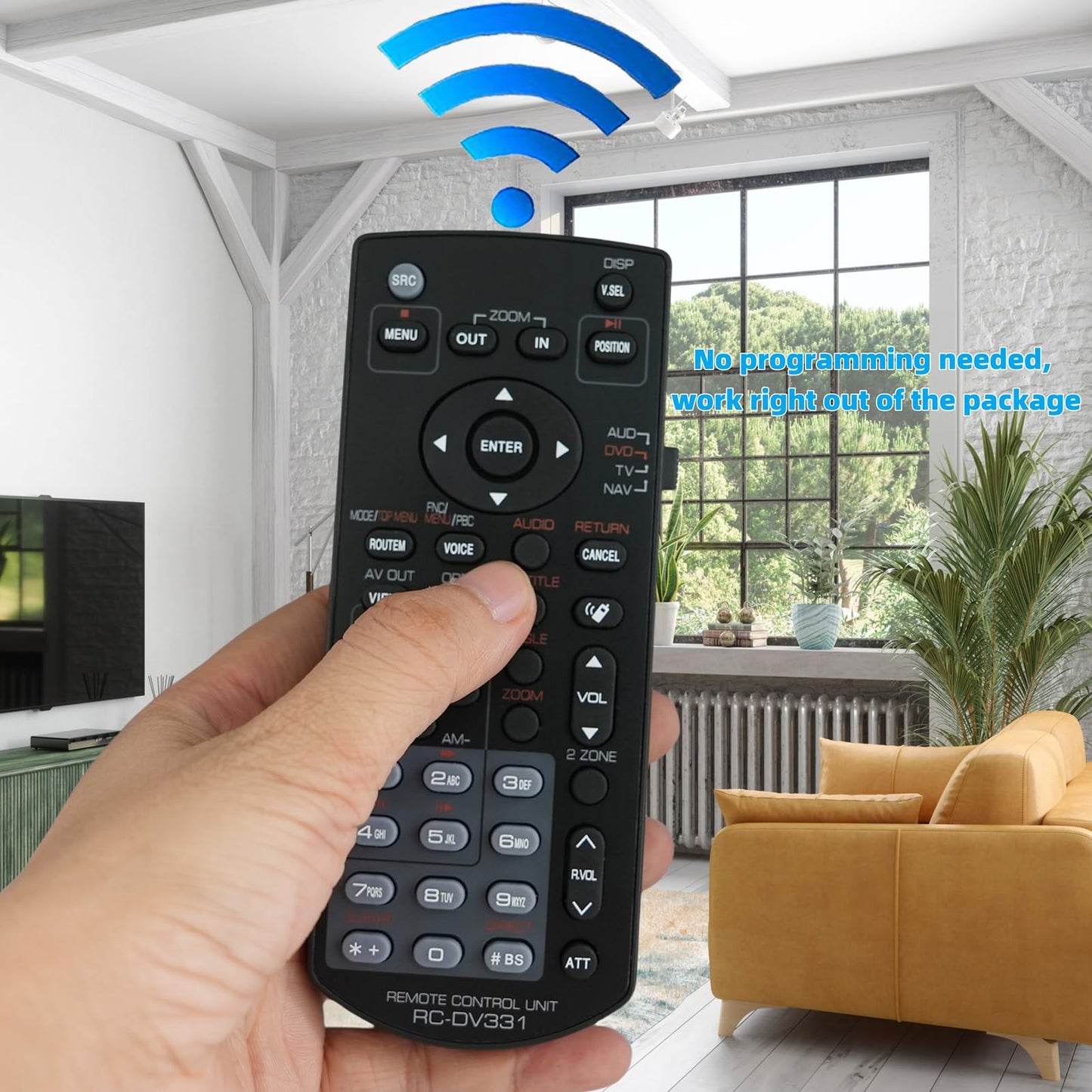 Replacement Remote Control for Kenwood DDX6018BT DDX5018BT DDX595 DDX575BT DDX718WBTL DMX6018BT DMX718WBTL DDX26BT AV Receiver
