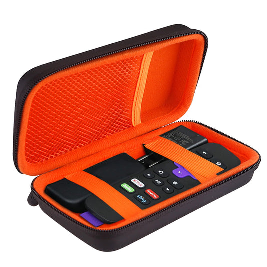 BOVKE Hard Case for Roku Voice Remote Controller, Streaming Stick+ / 4K, TV Steaming Stick 3820R/ 3821R/3941R, Extra Mesh Pocket for Adapters, Cables