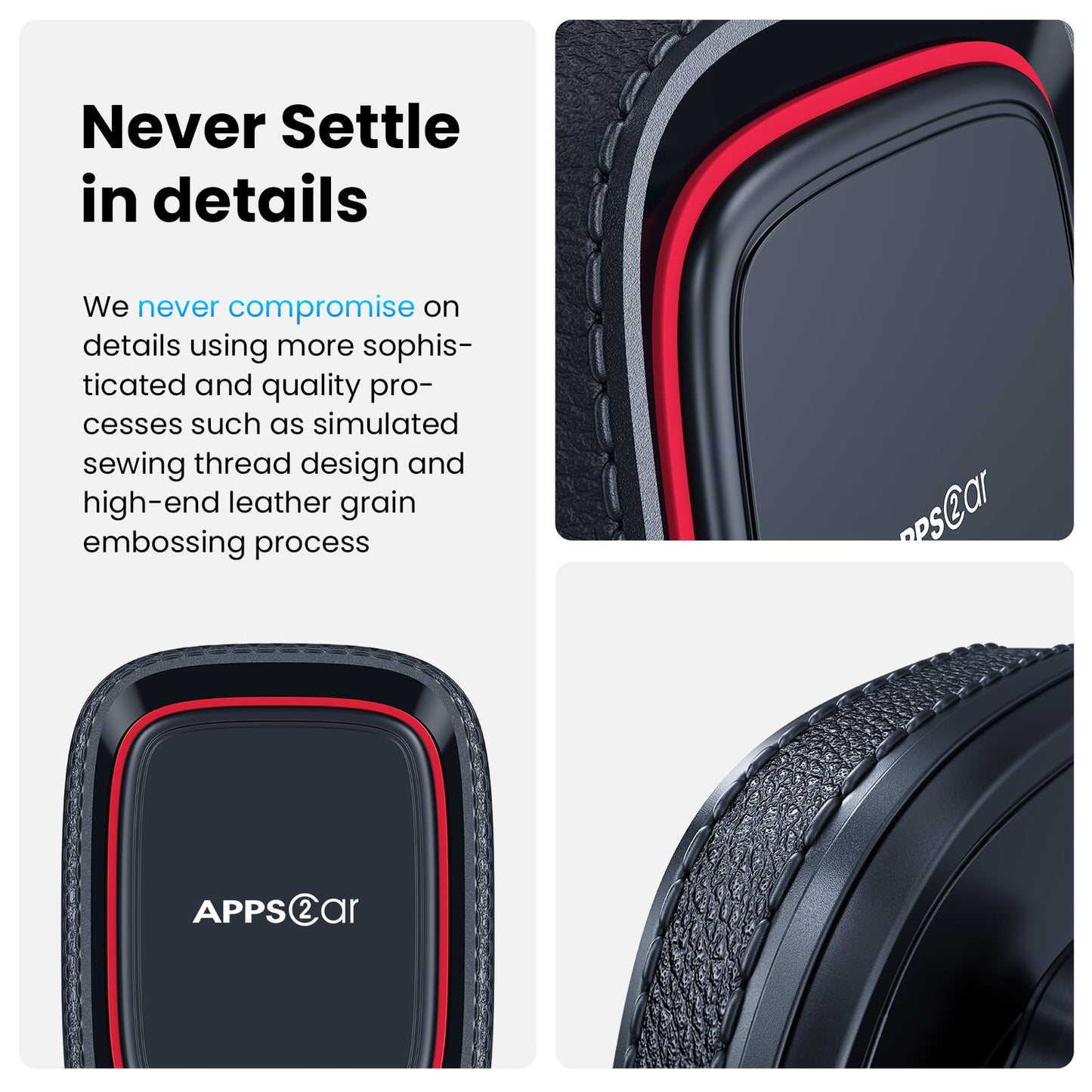APPS2Car Magnetic Phone Mount for Car, Dashboard & Windshield Suction Cup Holder with Telescopic Arm, Requires Metal Plate for Proper Use, Fit