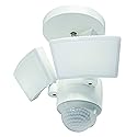 IQ AMERICA LED Outdoor Motion Sensor Security Floodlight - 1100 Lumens, 180° Detection, Weatherproof Design, Versatile Eave or Wall Mounting, Exit