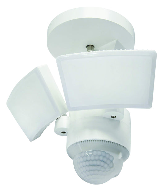 IQ AMERICA LED Outdoor Motion Sensor Security Floodlight - 1100 Lumens, 180° Detection, Weatherproof Design, Versatile Eave or Wall Mounting, Exit