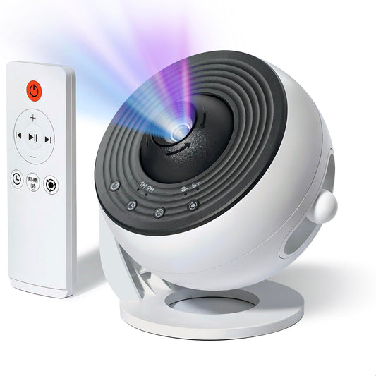Galaxy Star Projector Upgraded 4K HD Lens - Wider Sharper Projection, 13 Nebula Theme Discs, 15 Sleep Aid White Noise, Remote, 1/2/Timer, Bluetooth