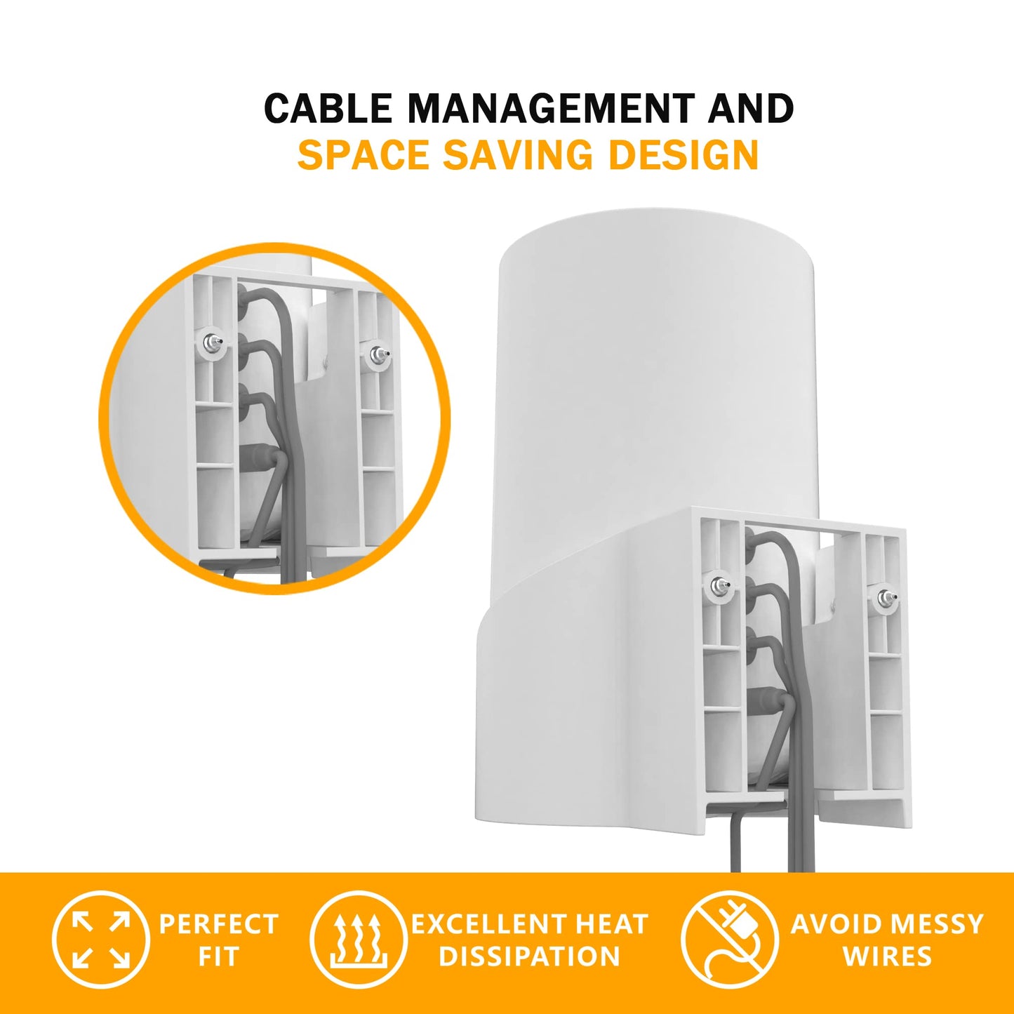 Bangcheer Wall Mount for TP-Link Deco X68/XE75/AXE5300 Mesh Wi-Fi 6 System, Space-Saving Wall Hanging Bracket Holder for Wi-Fi Booster, Cable