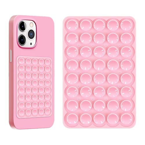 Silicone Sticky Phone Grip, Adhesive Suction Cup Phone Case Mount, Phone Grip with Strong Suction for Cellphone, Non Slip Hands-Free Phone Accessories