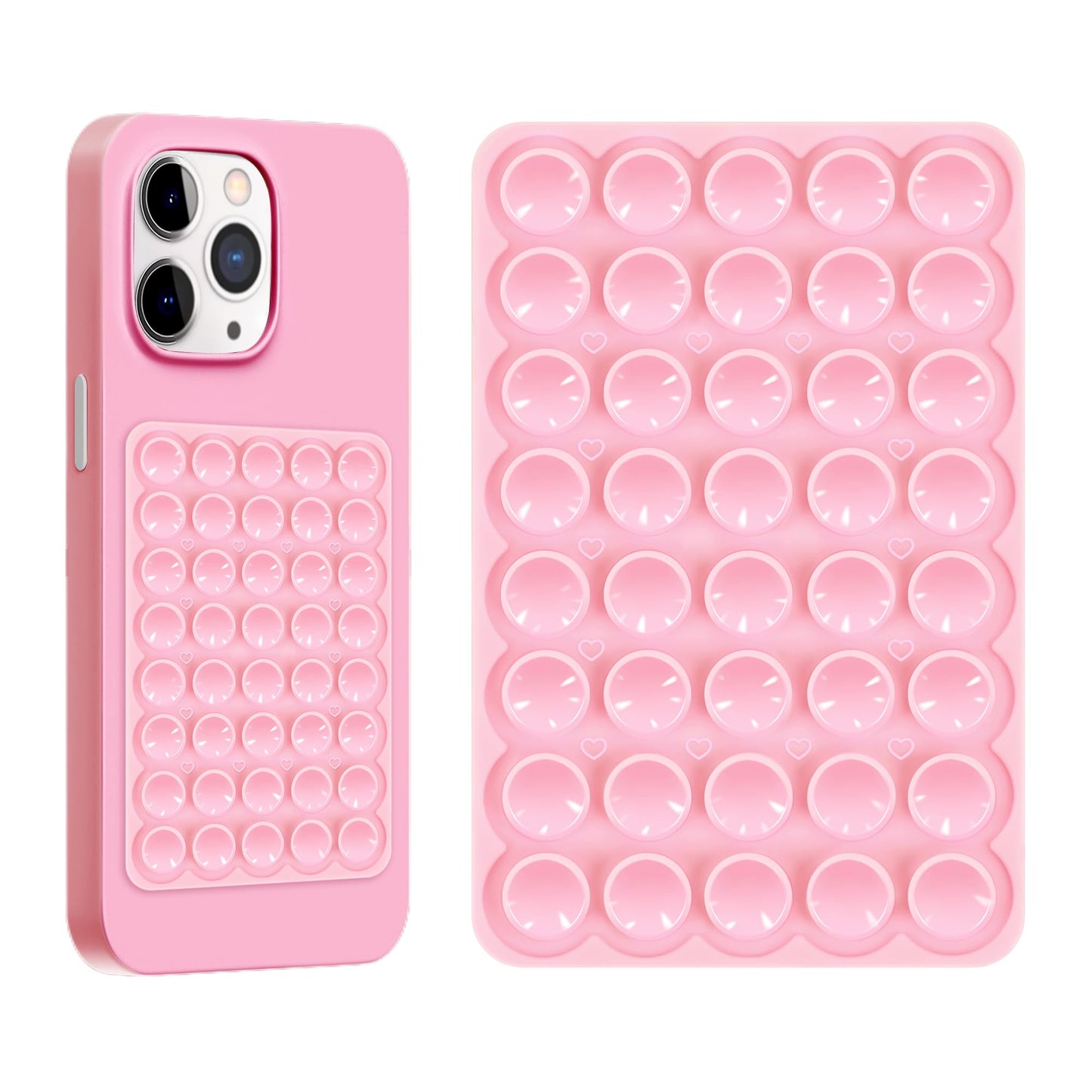 Silicone Sticky Phone Grip, Adhesive Suction Cup Phone Case Mount, Phone Grip with Strong Suction for Cellphone, Non Slip Hands-Free Phone Accessories
