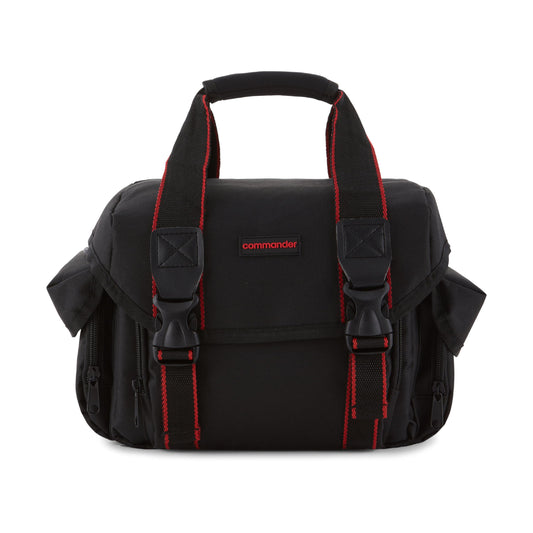 COMMANDER OPTICS Large Camera Bag - Water Resistant, Soft Padded, Spacious Travel Bag for Canon EOS, Nikon, Sony & More DSLR Cameras/Camcorders Ample