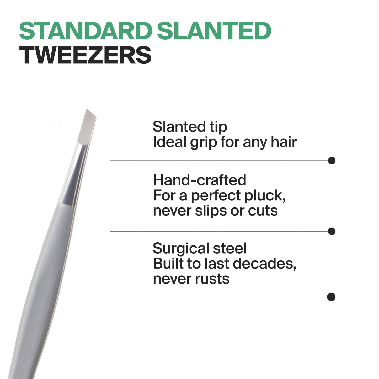 GERMANIKURE Slanted Tweezers in Leather Case - Made in Solingen Germany