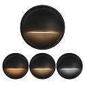 WOMINGYOUWO LED Low Voltage Deck Lights Outdoor Waterproof,6-Pack 3CCT Deck Lighting Fixtures Landscape Step,3W,12V-24V AC/DC Die-cast Aluminum