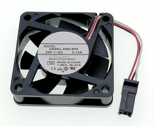 New System Cooling fan Compatible with Fanuc 2406KL-05W-B59 DC 24V 0.13A 3.12W 6CM 4600 RPM Size: 60×60×15mm.