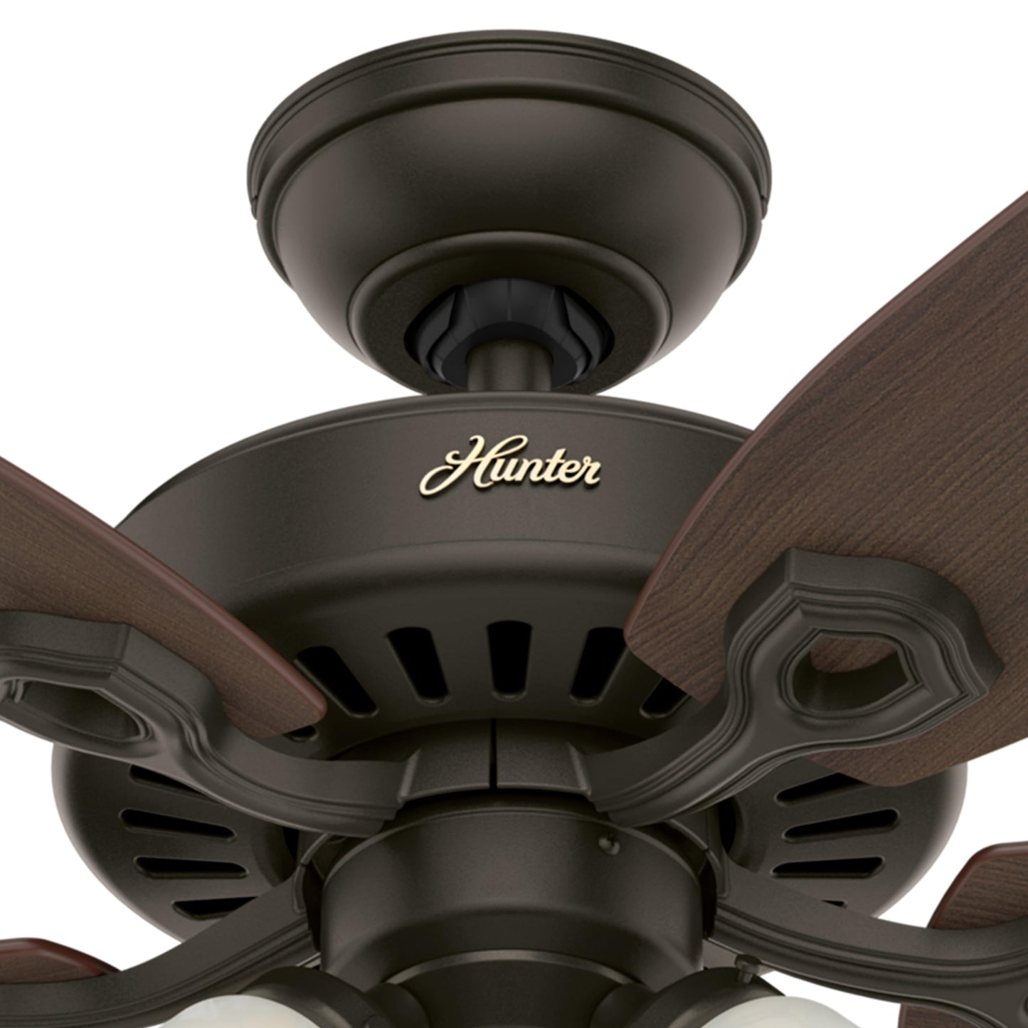 Hunter Fan 52 inch New Bronze Ceiling Fan - Three-Light Fitter with Swirled Marble Glass (Renewed) (New Bronze)