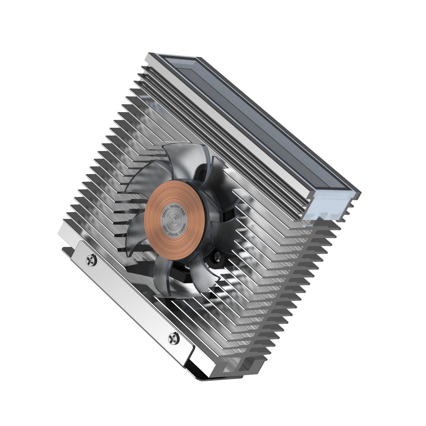 M.2 2280 ARGB Hard Drive Heatsink PWM Dual Fan Solid State Drive Radiator M2 SSD Cooling 5V 3Pin Addressable RGB Sync SSD Cooler with Thermal Pad