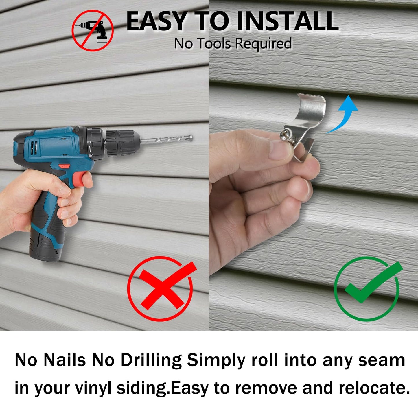 Haoyou Vinyl Siding Wall Mounts for Ring Stick Up Cam Battery & Ring Outdoor Cam Plus/Wyze/Eufy/Arlo Camera, No Drill 360 Degree Adjustable, Home