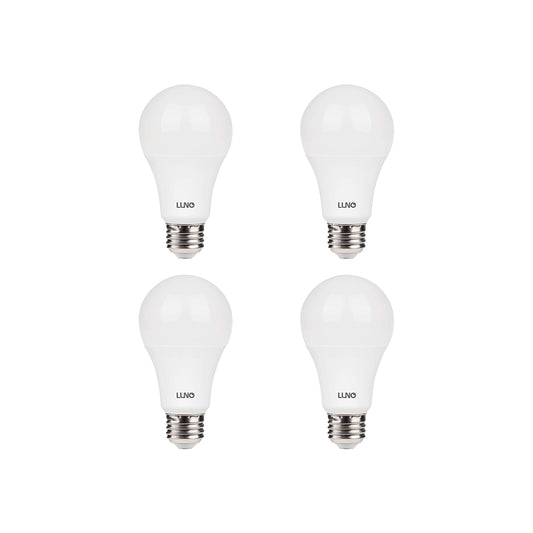 LUNO A19 Dimmable LED Bulb, 11W (75W Equivalent), 1100 Lumens, 5000K (Daylight), Medium Base (E26),UL & Energy Star (4-Pack)