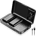 JYJZPB 2-Pack LP-E6N Batteries Compatible for Canon EOS R R5 R6 R7 90D 60D 70D 80D 5D II, 5D III, 5D Mark IV, 6D, 6D II, 7D, 7D II, XC10 XC15 Cameras