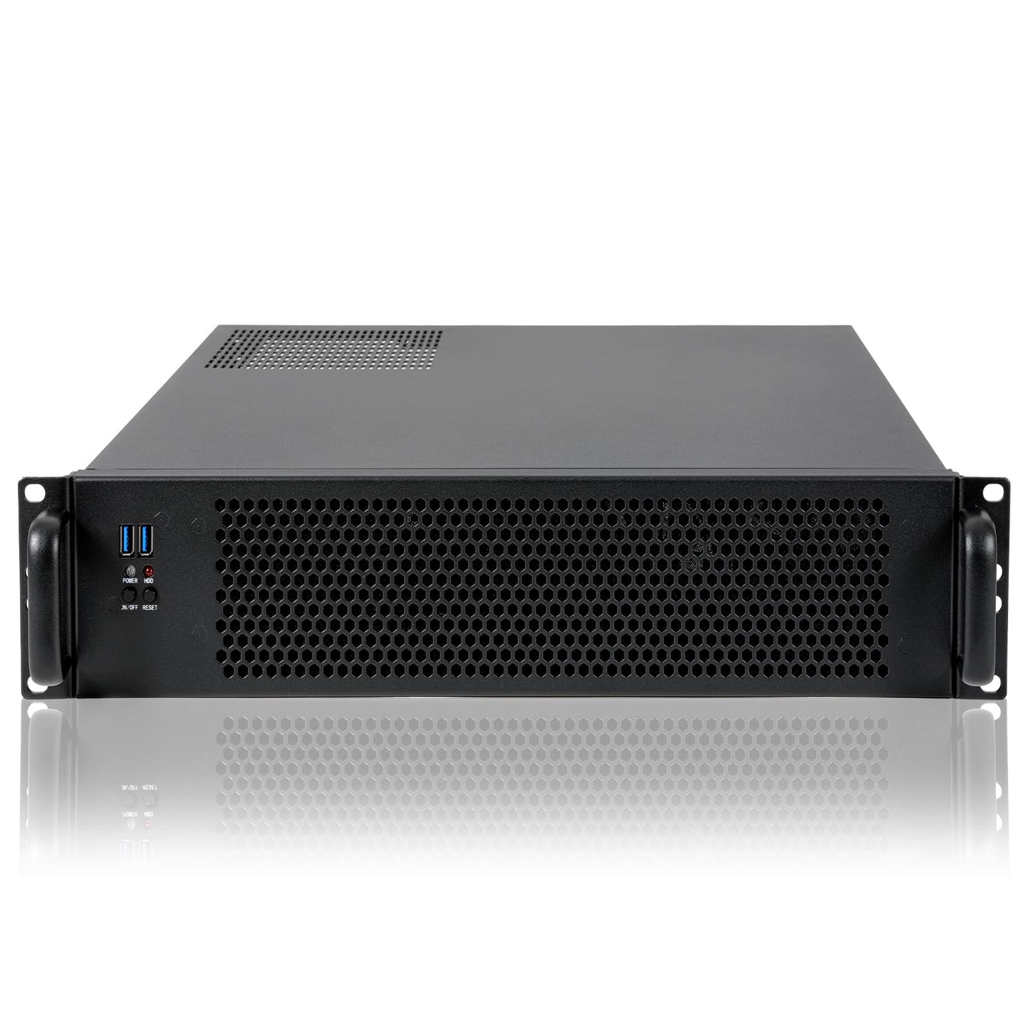 RackChoice MicroATX/Mini-ITX 2U Rackmount Server Chassis max 9x3.5 Bay / USB3.0 with 2.0 Adapter Support ATX PSU Either top or Side Cooling Depth