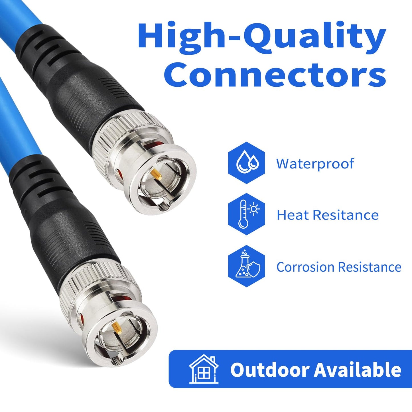 Superbat SDI Cable 75 Ohm BNC Cable 3G/6G/12G (Belden 1694A)?10FT/15FT/30FT/50FT/100FT/200FT,Supports HD-SDI/3G-SDI/4K/8K Video,Precision SDI Video