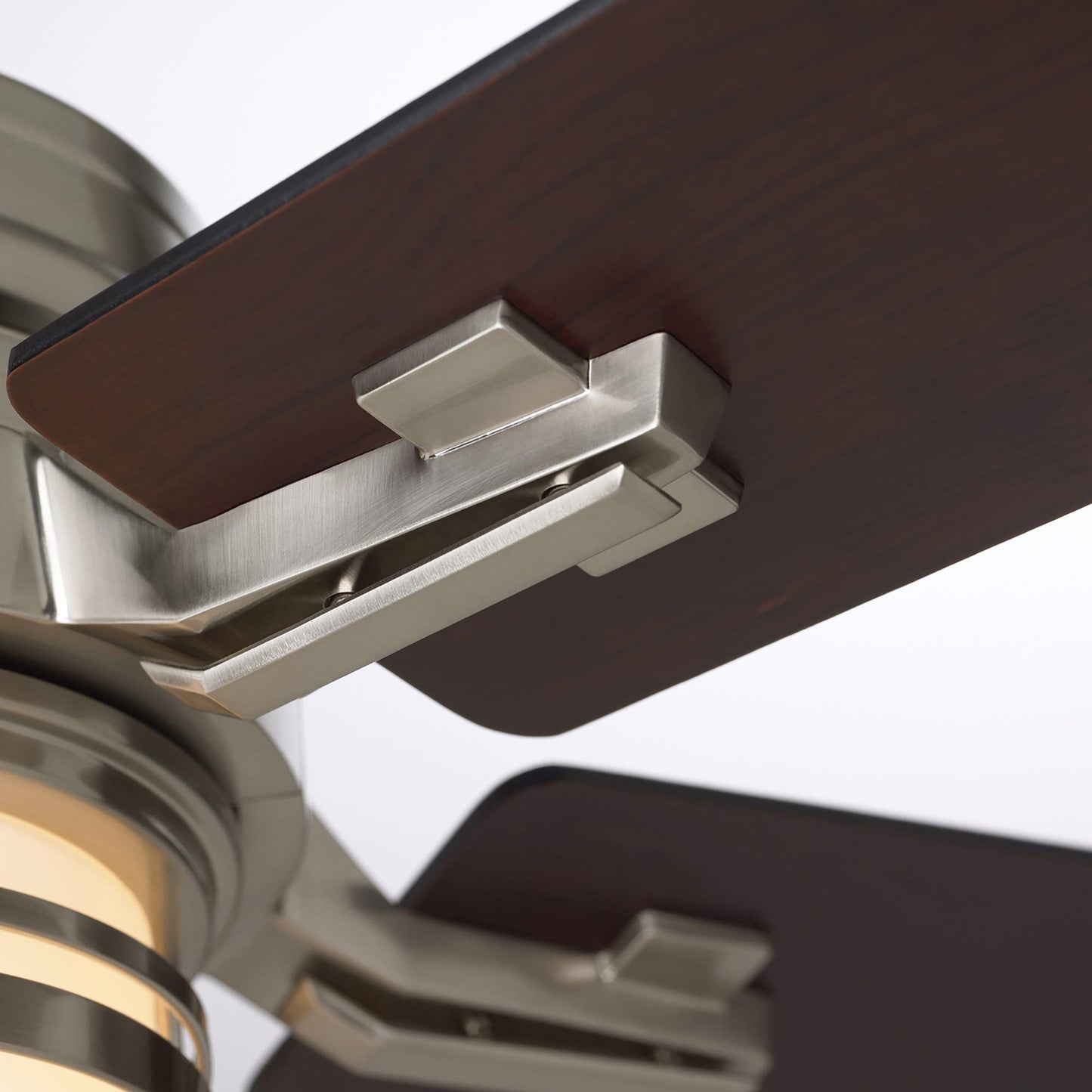 Emerson CF880LBS Amhurst LED Ceiling Fan, 54 Inch Dimmable Lighting with 4-Speed Wall Control | Indoor Metal Fixture with 5 Reversible Wood Blades