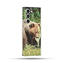 MightySkins Glossy Glitter Skin Compatible With Samsung Galaxy Z Fold 5 Full Wrap - Grizzly | Protective, Durable High-Gloss Glitter Finish | Easy…