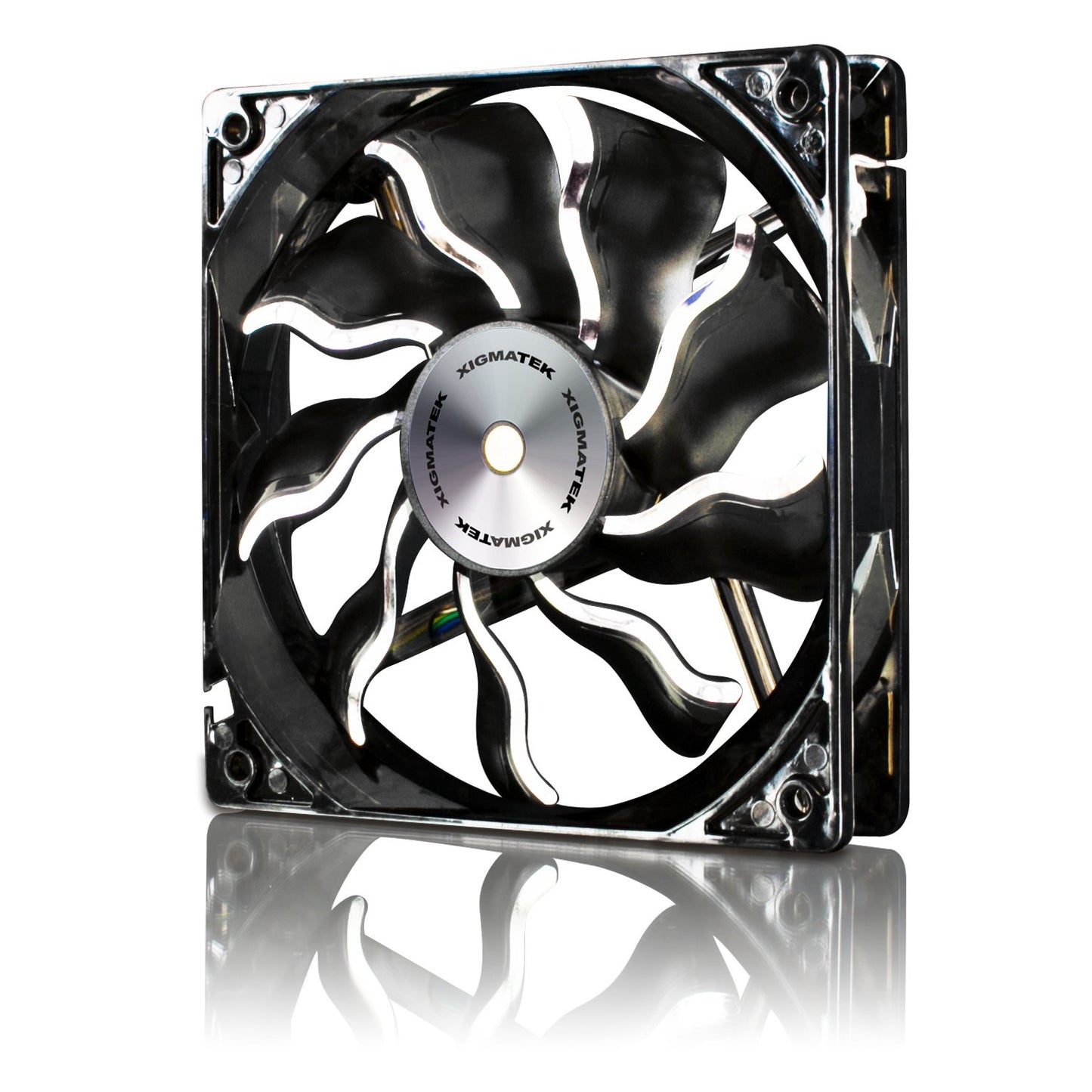 Xigmatek 120mm Black Blade White LED Copper Bushing Axis Cooling Fan XAF-F1254