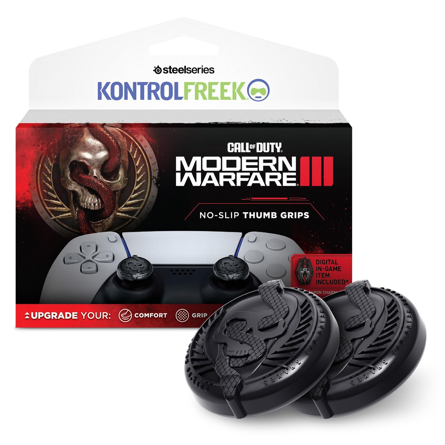 KontrolFreek Call of Duty: Modern Warfare III No-Slip Thumb Grips | Universal Edition for PlayStation 4 (PS4), PlayStation 5 (PS5), Xbox One & Xbox
