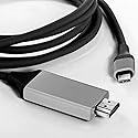 USB-C/PD 4k HDMI Cable Works for Samsung Galaxy S21+ 5G/Plus/Ultra with Full 2160p@60Hz, 6Ft/2M Cable [Gray, Thunderbolt 3 Compatible]