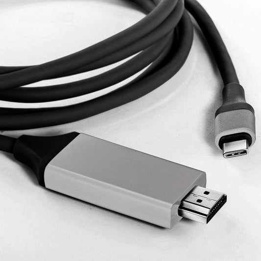 USB-C/PD 4k HDMI Cable Works for Samsung Galaxy S21+ 5G/Plus/Ultra with Full 2160p@60Hz, 6Ft/2M Cable [Gray, Thunderbolt 3 Compatible]