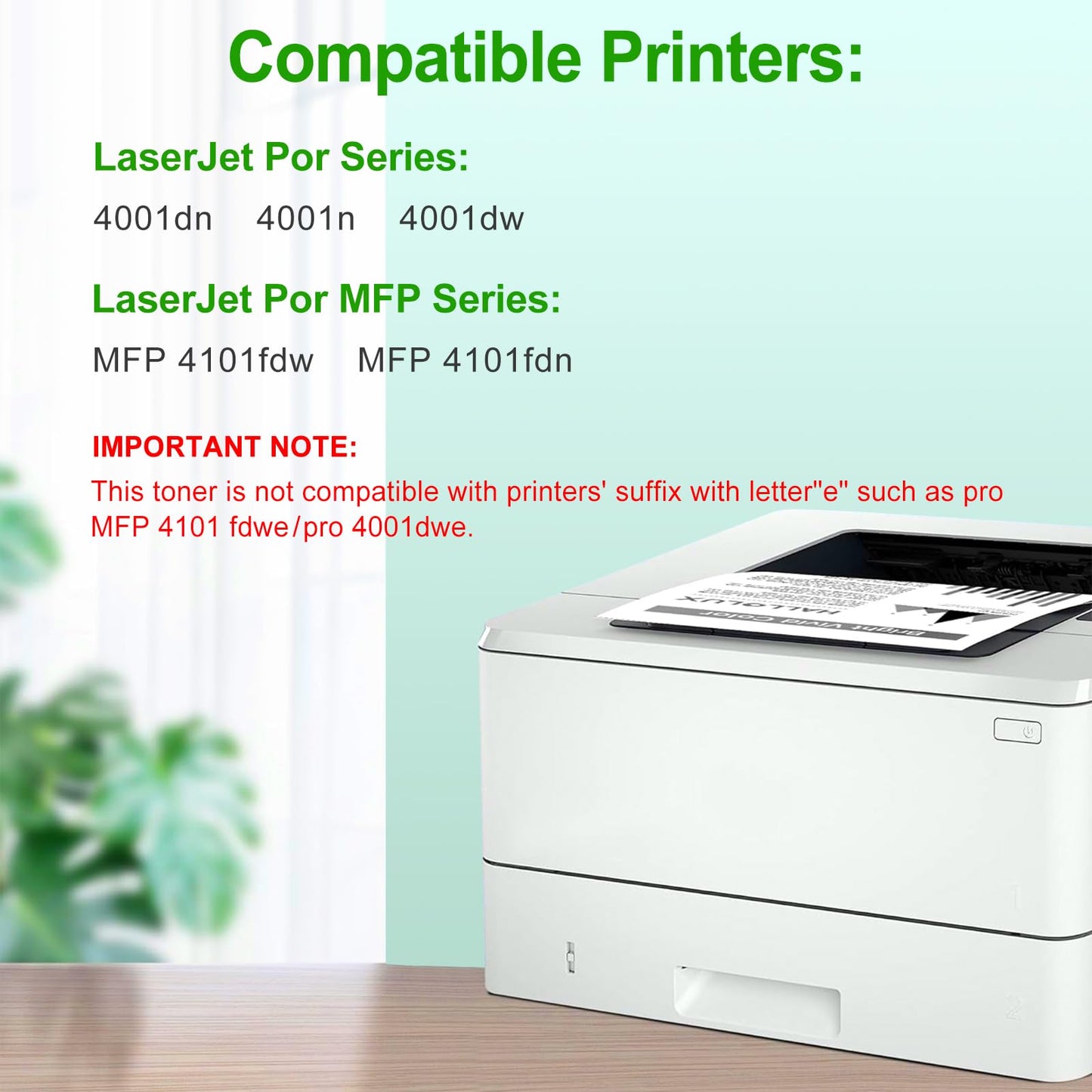 SINOPRINT 148A W1480A Black Toner Cartridge with New Chip Replacement for HP Laserjet Pro 4001dn 4001dw 4001n MEP 4101dw 4101fdn Printers W1480A 1