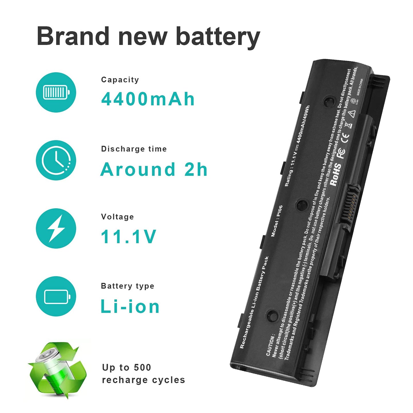 Fancy Buying PI06 Laptop Battery for HP PI09 710416-001 710417-001, Envy 15 15T 17 Pavilion 14-E000 15-E000 15t-e000 15z-e000 17-E000 17-E100 17Z-E100