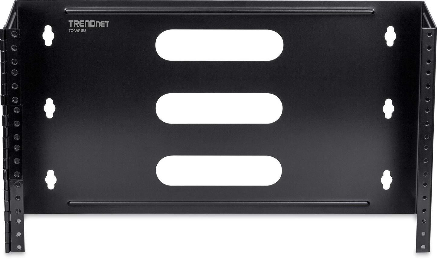 TRENDnet 6U 19-inch Hinged Wall Mount Bracket for Patch Panels and PDU Power Strips, TC-WP6U, Supports EIA-310, Steel Construction,Use with TRENDnet