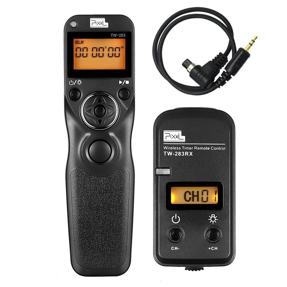Pixel Timer Shutter Release TW283-N3 Wireless Remote Control for Canon 5D Mark III/ 5D Mark IV/ 5D 6D /7D Mark II/ 7D R5 R5C 50D 40D 30D D60 D30 1DX