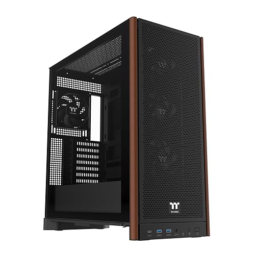 Thermaltake S370 WS; Mid Tower; Wood Front Trim; 4x120mm Fans Included; 410mm GPU Clearance;up to E-ATX; Hidden Connector Support (ATX/mATX); Vertical