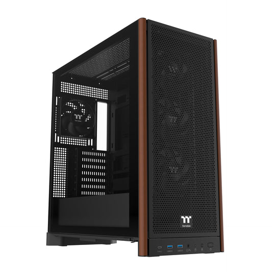 Thermaltake S370 WS; Mid Tower; Wood Front Trim; 4x120mm Fans Included; 410mm GPU Clearance;up to E-ATX; Hidden Connector Support (ATX/mATX); Vertical