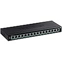 TRENDnet 16-Port Gigabit PoE+ Switch, TPE-TG160H, 123W PoE Power Budget, 32 Gbps Switching Capacity, Desktop Switch, Ethernet Network Switch, Metal