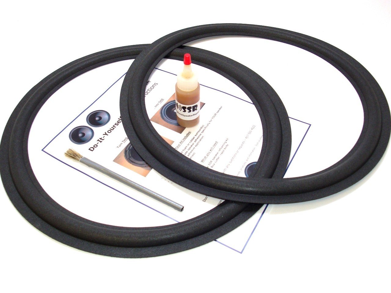 Infinity 15" Speaker Foam Surround Edge Repair Kit - 2 Speaker Kit - Compatible with SM150, SM152, SM155, SM255, Many More