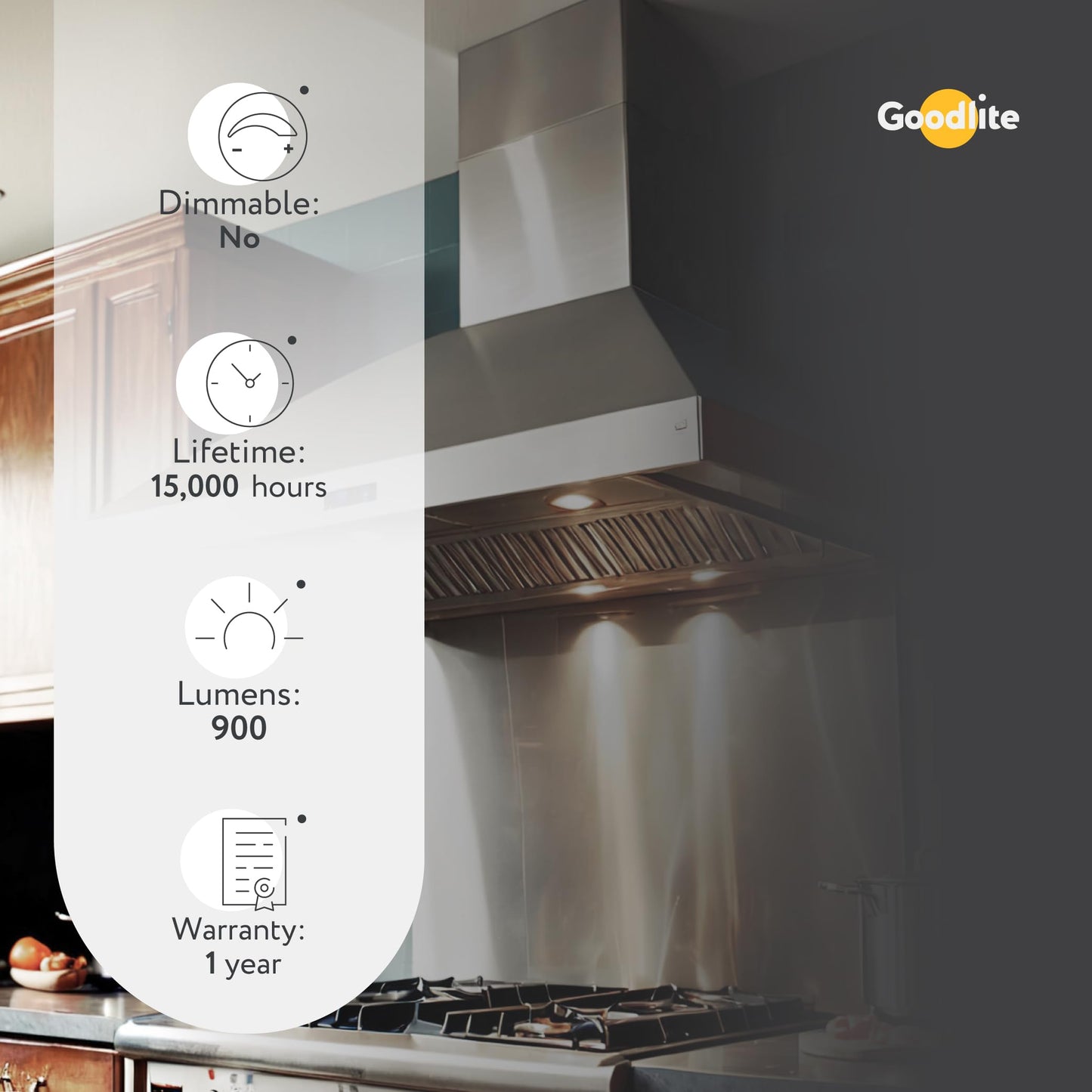Goodlite 6W High-Efficiency LED G9 Bulb, Equal to 75W, Non-Dimmable, Super White 5000K, 900 Lumens, Indoor Energy-Saving Decorative Light, Ideal