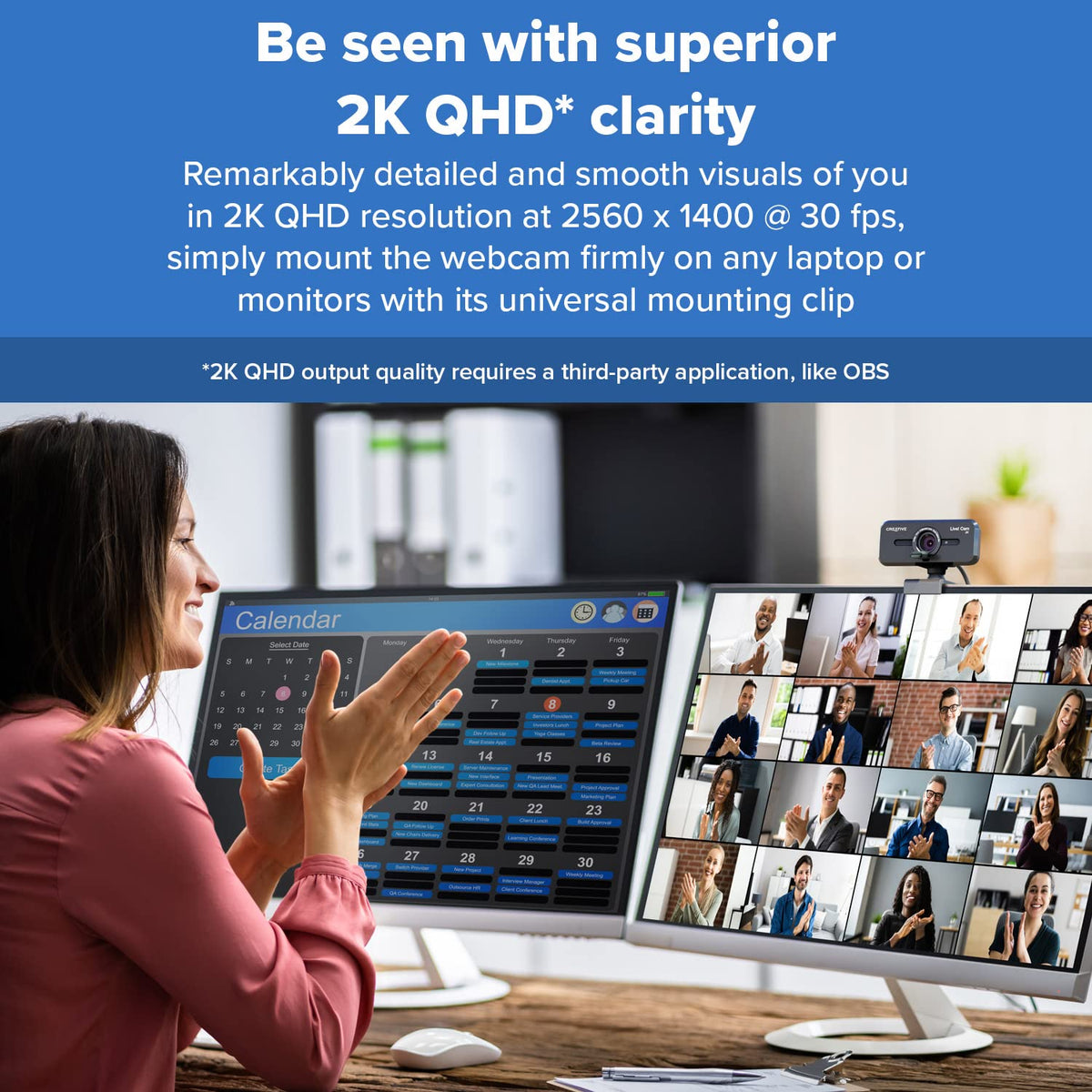 Creative Live! Cam Sync V3 2K QHD Webcam with 4X Zoom