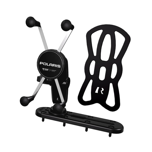Polaris RAM Phone Mount, Dashboard-Mounted, Fits Devices Up to 3.25" Wide with Case, for Xpedition ADV & XP Models, OEM Part 2890545