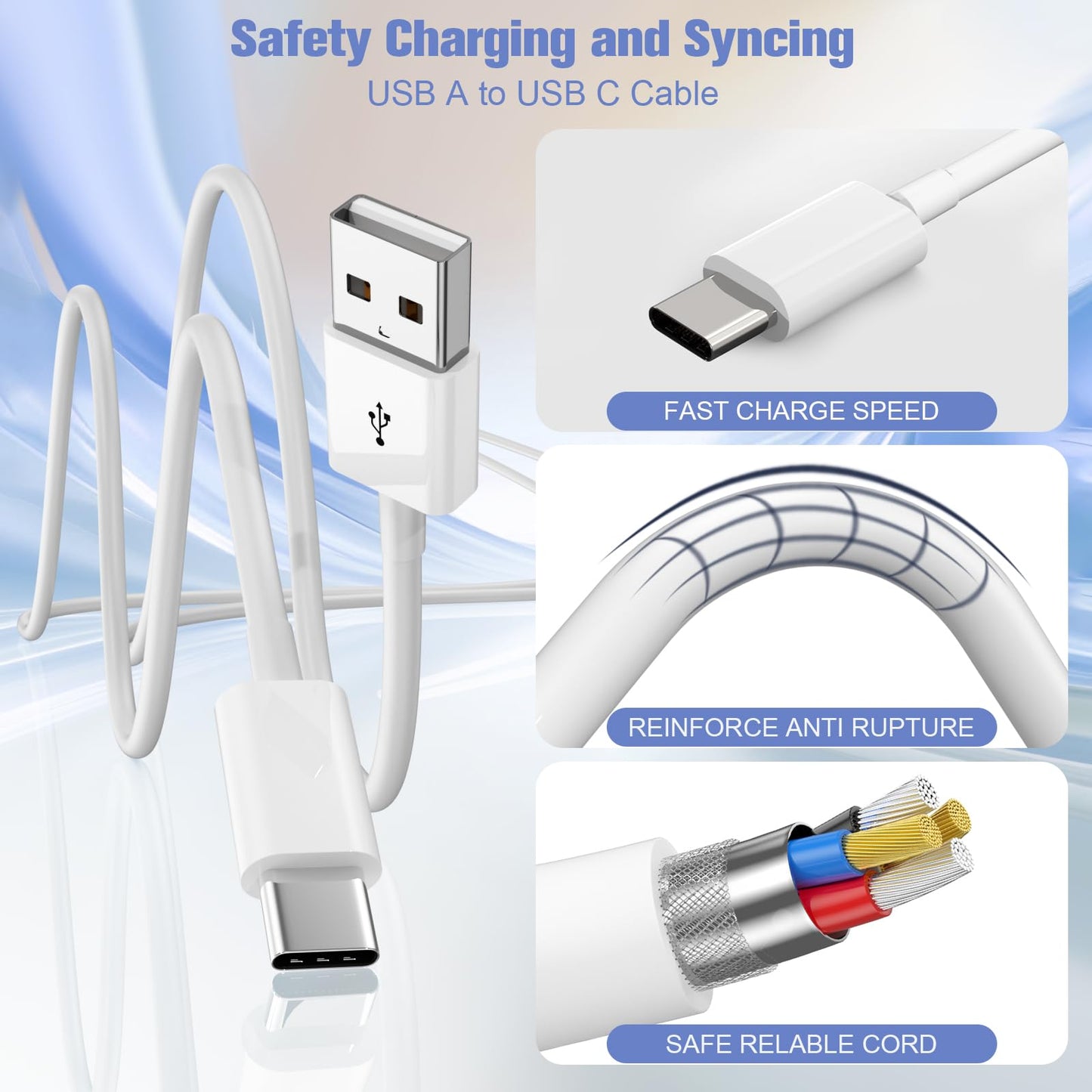 Car Carplay Cable for iPhone 16/15, iPhone 16/15Pro 16/15 Plus 16/15Pro Max Charger, USB A to USB C for Carplay USB C Cord, iPad usb C Cable 10th Gen