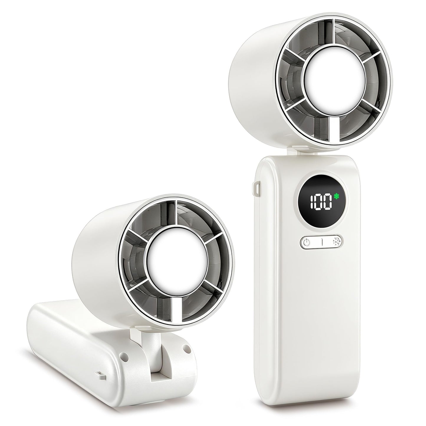 YNYCNO Portable Handheld Turbo Fan, 3-in-1 Personal Cooling Fan (White)