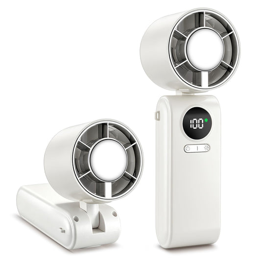 YNYCNO Portable Handheld Turbo Fan, 3-in-1 Personal Cooling Fan (White)