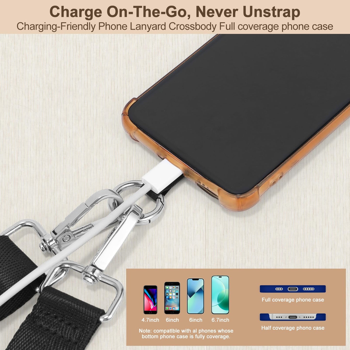 Zaardend Wrist Lanyard, Phone Wrist Strap for iPhone Case Camera, Anti Theft Strap Lanyard with 360° Rotating Hook (2-in-1)