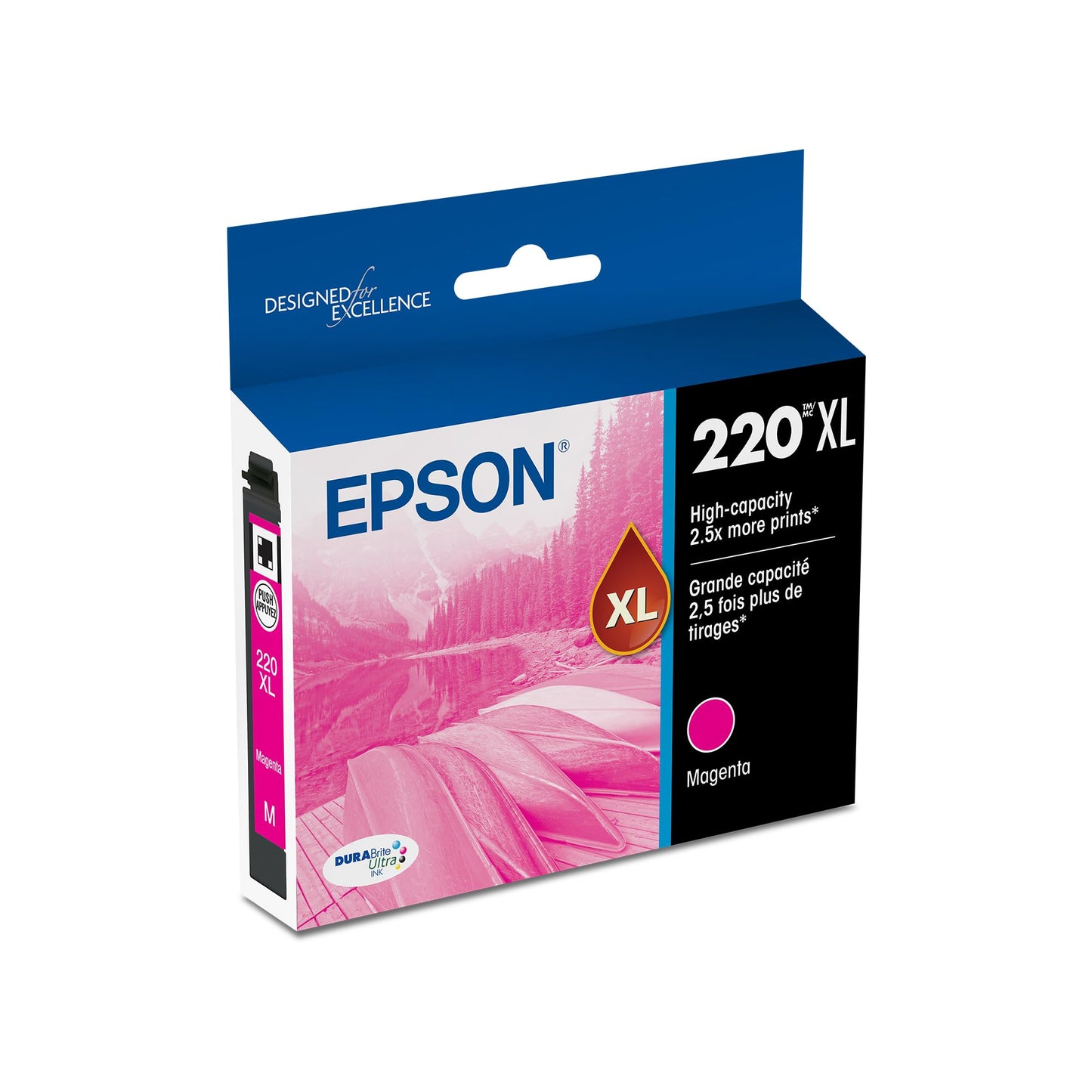 EPSON 220 DURABrite Ultra Ink High Capacity Magenta Cartridge (T220XL320-S) Works with WorkForce WF-2630,2650, 2660, 2750, 2760 and Expression