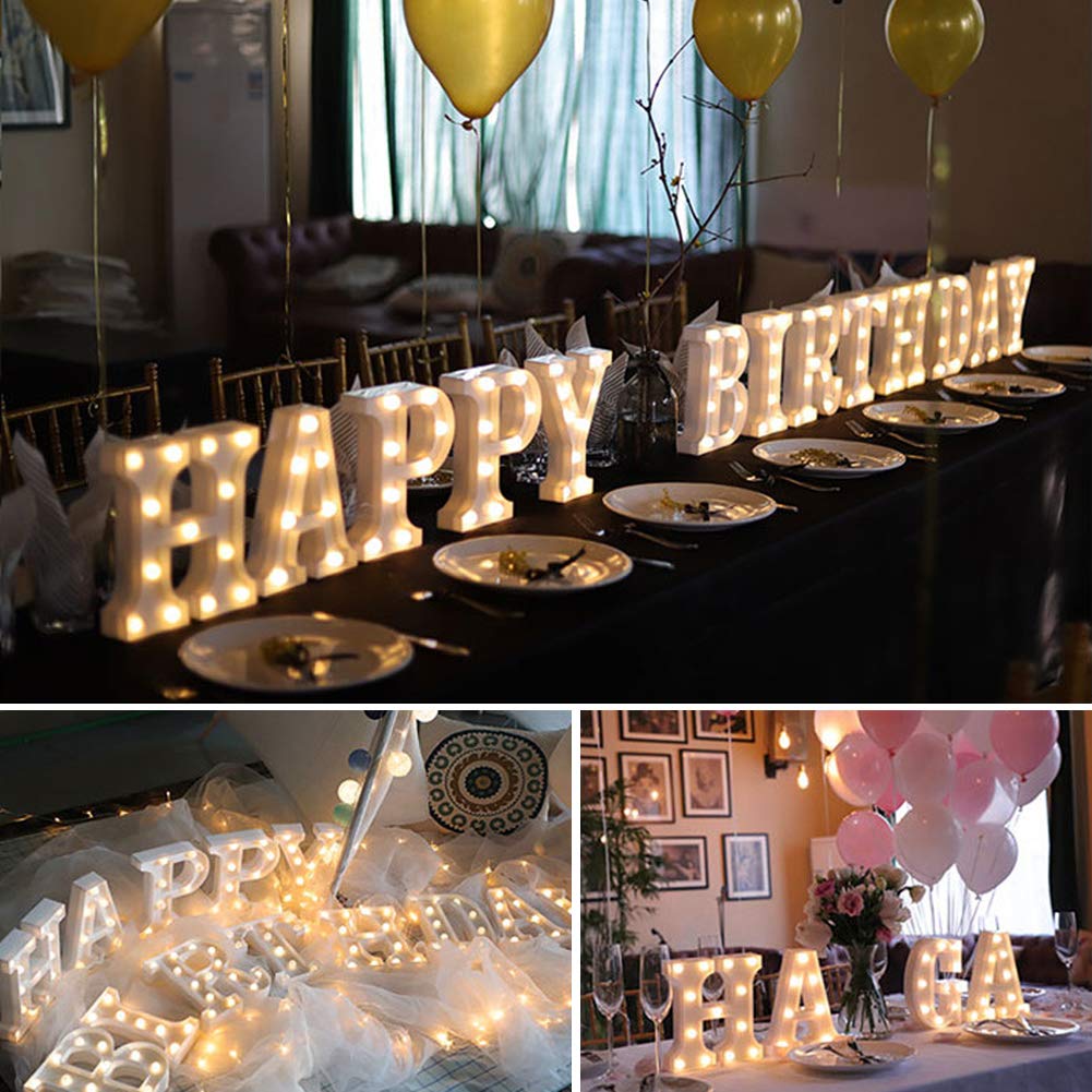MUMUXI Marquee Light Up Letters | Large Light Up Numbers | Battery Powered and Bright with Every Letter of The Alphabet | for Wedding, Birthday