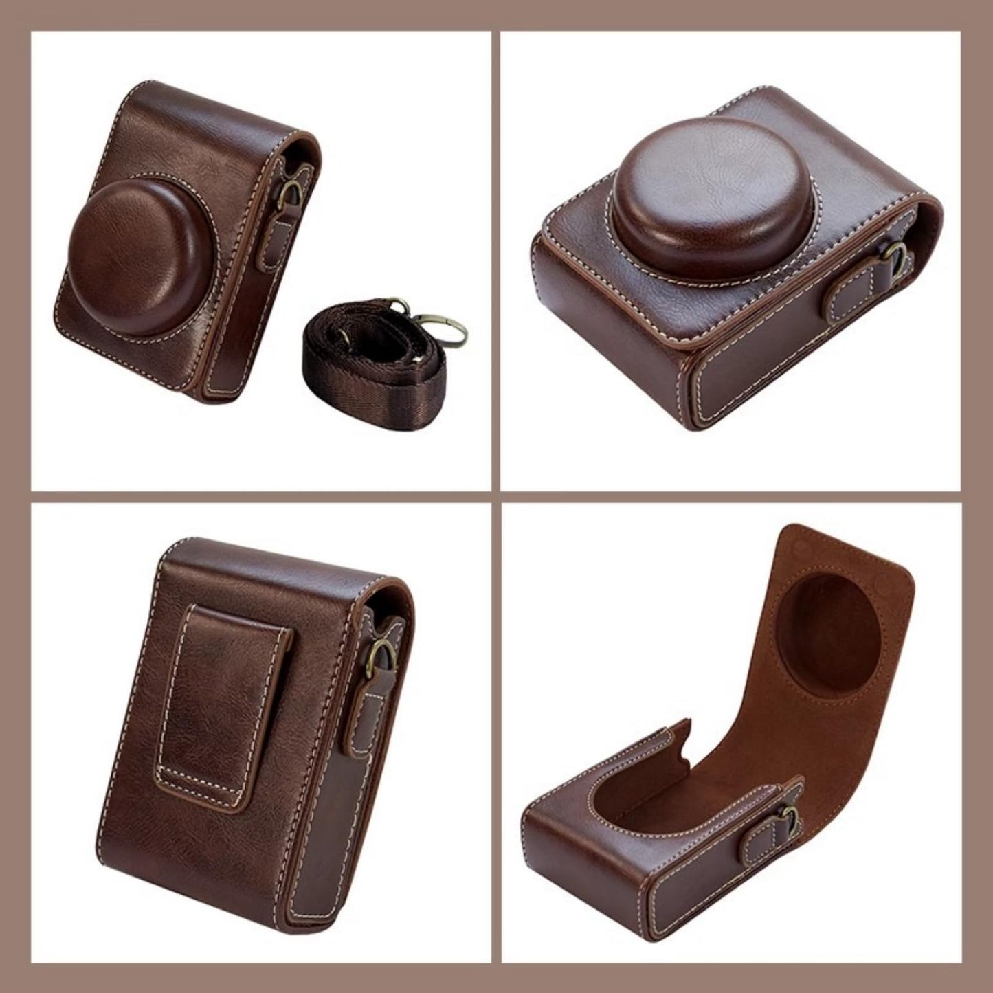 SZHSYJY ZV-1F Case,Camera Case for Sony ZV-1F/ ZV-1 II/ZV-1M2 Digital Camera,Digital camera PU leather storage bag with removable shoulder strap.