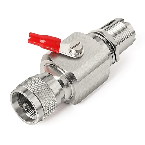 XRDS-RF UHF Lightning Arrestor PL-259 Lightning Surge Protector PL259 Plug (UHF Male) to SO239 Socket (UHF Female) Bulkhead Arrestor for CB Ham