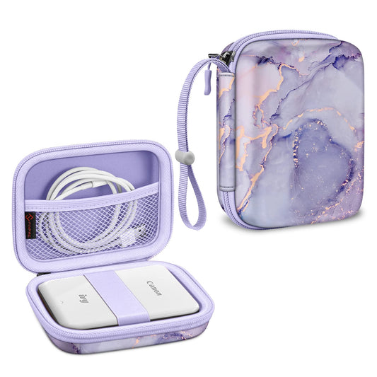 Fintie Protective Case for Canon Ivy 2 Mini, Canon Ivy CLIQ2 / CLIQ+2 Instant Camera Photo Printer - Shockproof Hard Shell Carrying Case, Lilac Marble