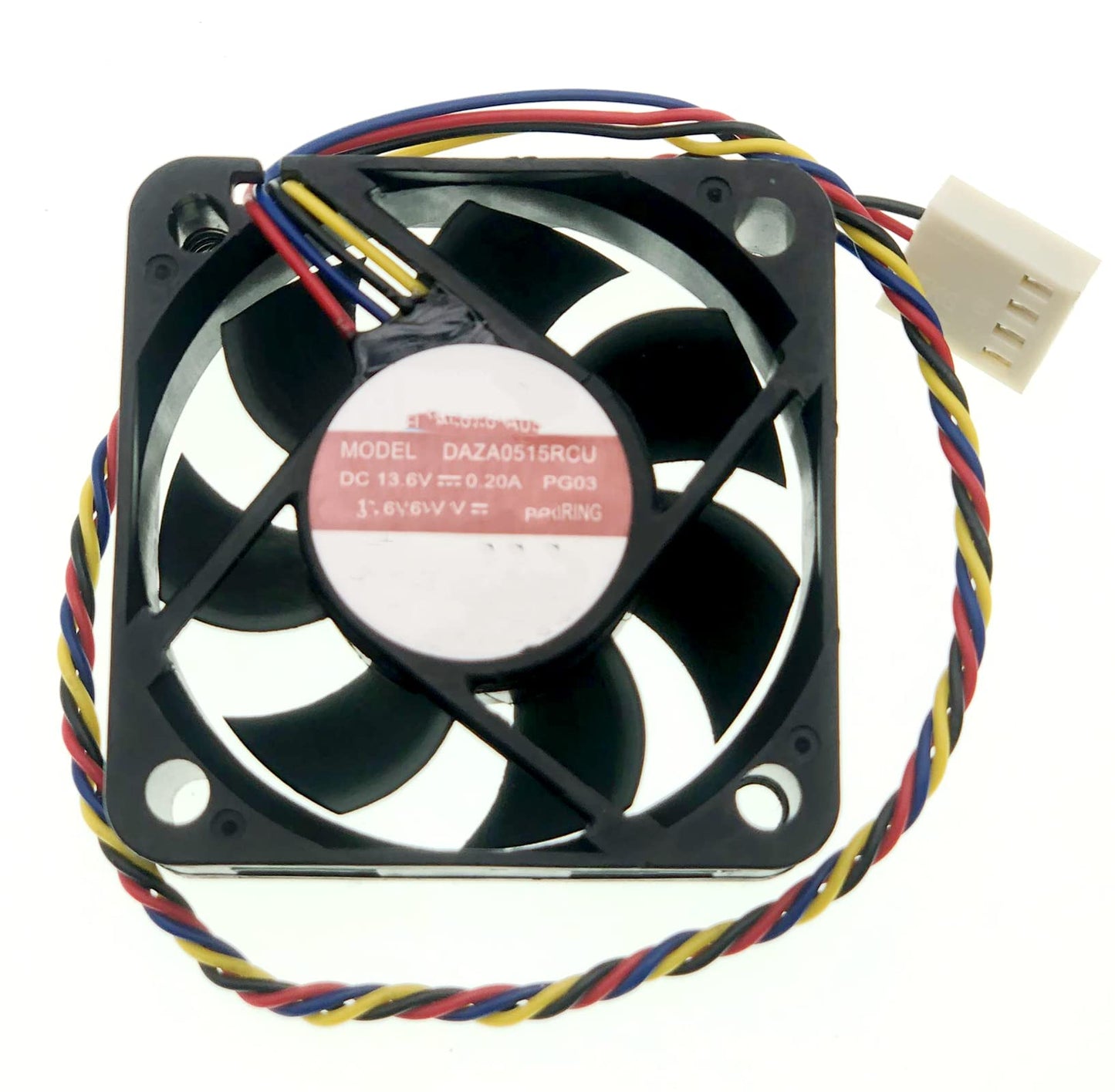 New Silent Cooling Fan for DAZA0515RCU DC13.6V 0.20A 5CM 5015 Size: 50×50×15mm 4-pin 4-Wire.