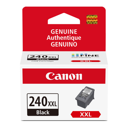 Canon PG-240 XXL Genuine Black Ink Cartridge, Compatible with MG2120/3120/4120, MX512/432/472/372/392/522/532/452, MG2220/3220/4220/3520/3620, TS5120