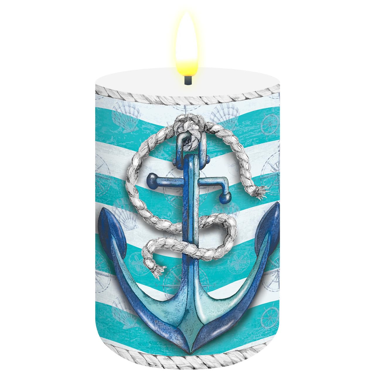 Briarwood Lane Everyday Flameless Candle 6x3 Welcome Anchor Flameless Candle with Timer for Everyday